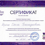 Сертификат Ярош Ольга Геннадьевна 10